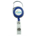 Blue Retractable Carabiner Badge Reel